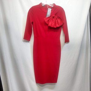 Vintage red conservative dress